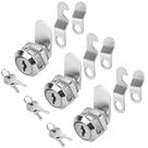 Fechaduras para Armário Cylinnda, Kit com 3 Unidades, Liga de Zinco, Fechadura Cam de 16 mm