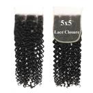 Fecho 5x5 Curly HD Lace 12A Cabelo Virgem Brasileiro 40cm