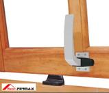 Fecho alavanca para janela de madeira tipo maxim ar cor branco