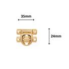 Fecho Cadeado para Caixa Pequeno Kit 5 Unidades Latonado Ouro