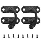 Fecho com Trava ZIUZI Pequeno Preto Fosco 33x28 mm, 2 Unidades
