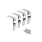 Fecho de alavanca LuoQiuFa 90 em aço inoxidável com mola, 70 mm, kit com 4 unidades Fecho de alavanca LuoQiuFa 90 em aço inoxidável com mola, 70 mm, kit com 4 unidades