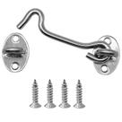 Fecho de Gancho e Argola para Portão CUKAYO 4" Aço Inoxidável, Kit com 4 Unidades Fecho de Gancho e Argola para Portão CUKAYO 4" Aço Inoxidável, Kit com 4 Unidades