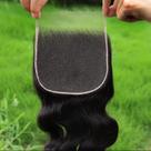 Fecho de renda BEEOS 6x6 Body Wave, cabelo humano de 14 polegadas, renda HD