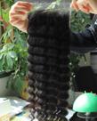 Fecho de renda BEEOS Deep Wave 14 cm HD Lace 5x5 100% cabelo humano