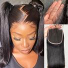 Fecho de renda Manador 5x5 SKINLIKE Real HD Straight Hair 14 polegadas