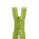 Fecho éclair plástico para jaqueta, duplo cursor, nº 5, lima, 76 cm