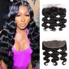 Fecho frontal de renda Dowstalgirl Body Wave 25 cm 150% de densidade Fecho frontal de renda Dowstalgirl Body Wave 25 cm 150% de densidade