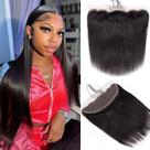 Fecho frontal de renda Queenset Straight 35 cm, cabelo brasileiro