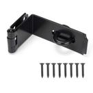 Fecho Hasp para Porta HILLMASTER 20 cm, Aço Resistente, Preto
