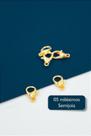 Fecho Lagosta 12mm 5 Milésimos de Ouro - 30 Peças Fecho Lagosta 12mm 5 Milésimos de Ouro - 30 Peças