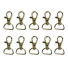 Fecho Lagosta Cor Dourado 4cm X 2,5cm Médio Passar Fita Bolsa Corrente 10 Unidades