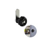 Fecho Lingueta Reta 35 Mm Com Tambor Preto Para Chave Triângulo