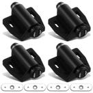 Fecho Magnético de Toque Xyembu 4 Peças Preto 4,6 x 3,8 cm