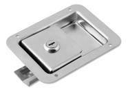 Fecho Maleiro C/chave Embutido Inox Para Baú / Furgão