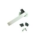 Fecho maxim-ar puxador alavanca aluminio branco linha 25 baguete