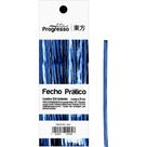 Fecho Metálico Azul 4 MMX 11 CM. Pacote com 100