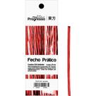 Fecho Metálico Vermelho 4 MMX 11 CM. Pacote com 100
