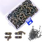 Fecho para caixa de joias PGMJ 40 conjuntos bronze antigo 3 x 2,9 cm Fecho para caixa de joias PGMJ 40 conjuntos bronze antigo 3 x 2,9 cm