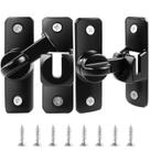 Fecho para Porta de Celeiro Quadafy com Abertura 90/180 Preto 2 Peças Fecho para Porta de Celeiro Quadafy com Abertura 90/180 Preto 2 Peças