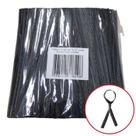 Fecho Preto 14cm com Arame e Lacre C/1.000 Un Amarrilho p/ Sacos, Embalagens, Delivery, Pães e Hortifruti
