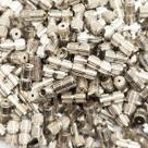 Fecho Rosca 8mm Metal Níquel 50pçs 25g Bijuterias Artesanato Colar Pulseira