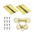 Fecho Simples com Dobradiça e Parafuso para Caixa Dourado Kit 500 Peças Fecho Simples com Dobradiça e Parafuso para Caixa Dourado Kit 500 Peças