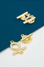 Fecho T Ouro 18k - 01 Unidade - 2mm - Bijuteria Fina
