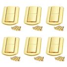 Fecho tipo hasp Uayeatye 25 x 20 mm em liga de zinco, 6 unidades, dourado