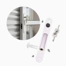 Fecho Trinco Concha Manual FEC-012APF 162mm Com 2 Chaves Janela Porta Aluminio Branco Alumifix