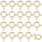 Fechos de anel de mola BENECREAT banhados a ouro 14K (8 mm x 6 mm x 1 mm) Fechos de anel de mola BENECREAT banhados a ouro 14K (8 mm x 6 mm x 1 mm)