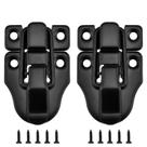 Fechos de trava tipo alavanca UBANU 2 unidades, ferro preto, 5,9 x 4 cm
