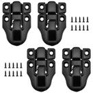 Fechos de trava tipo alavanca UBANU 4 unidades, preto, ferro, 6 x 4 cm