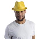 Fedora Hat Dress Up America Sequin para adultos, amarelo