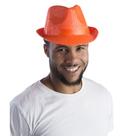 Fedora Hat Dress Up America Sequin para adultos laranja