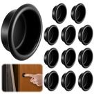 Feekoon 12 Unidades de Puxadores de Embutir Preto Fosco 2 cm