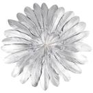 FeelFunFeather 120 unidades de penas de ganso naturais prateadas 15-20 cm