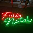 Feliz Natal Neon Led Decoração Festas E Luminárias Acrílico