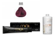 Felps Color 52/62 Marsala Vermelho Esp. 60g+Ox 20 vol 90ml