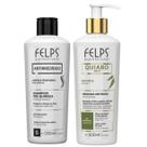 Felps Escova Progressiva Okra Quiabo 300ml Alinhamento dos Fios + Shampoo Antirresiduo 250ml