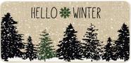 Felpudo WHOMEAF Árbol Negro de Navidad Invierno 43x91cm