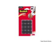 Feltro 3M Anti-Risco Quadrado Preto B M 12Pcs Blister