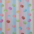 Feltro Estampado Doces Sonhos Macarons Rosa Candy 0,50m x 0,70m