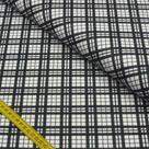Feltro Santa Fé Estampado - Coleção P&B: Xadrez Grid (0,50x1,40)
