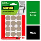 Feltro Sintético 3m Scotch Redondo Marrom Médio 12 Un