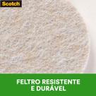 Feltro Sintético Móveis Pesados 3M Redondo Marrom Pequeno