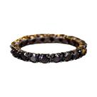 Feminino preto redondo zircão pedra jóias de casamento promessa amor anéis de noivado para mulher Feminino preto redondo zircão pedra jóias de casamento promessa amor anéis de noivado para mulher