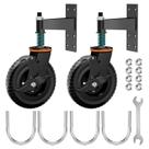 Fence Gate Wheels Uouteo de 8 polegadas com freio, capacidade de 600 libras, pacote com 2