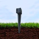 Fence Post Anchor Ground Spike Metal Black Powder Revestido