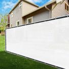 Fence Privacy Screen ShadeMart White Heavy Duty 5'x10'
